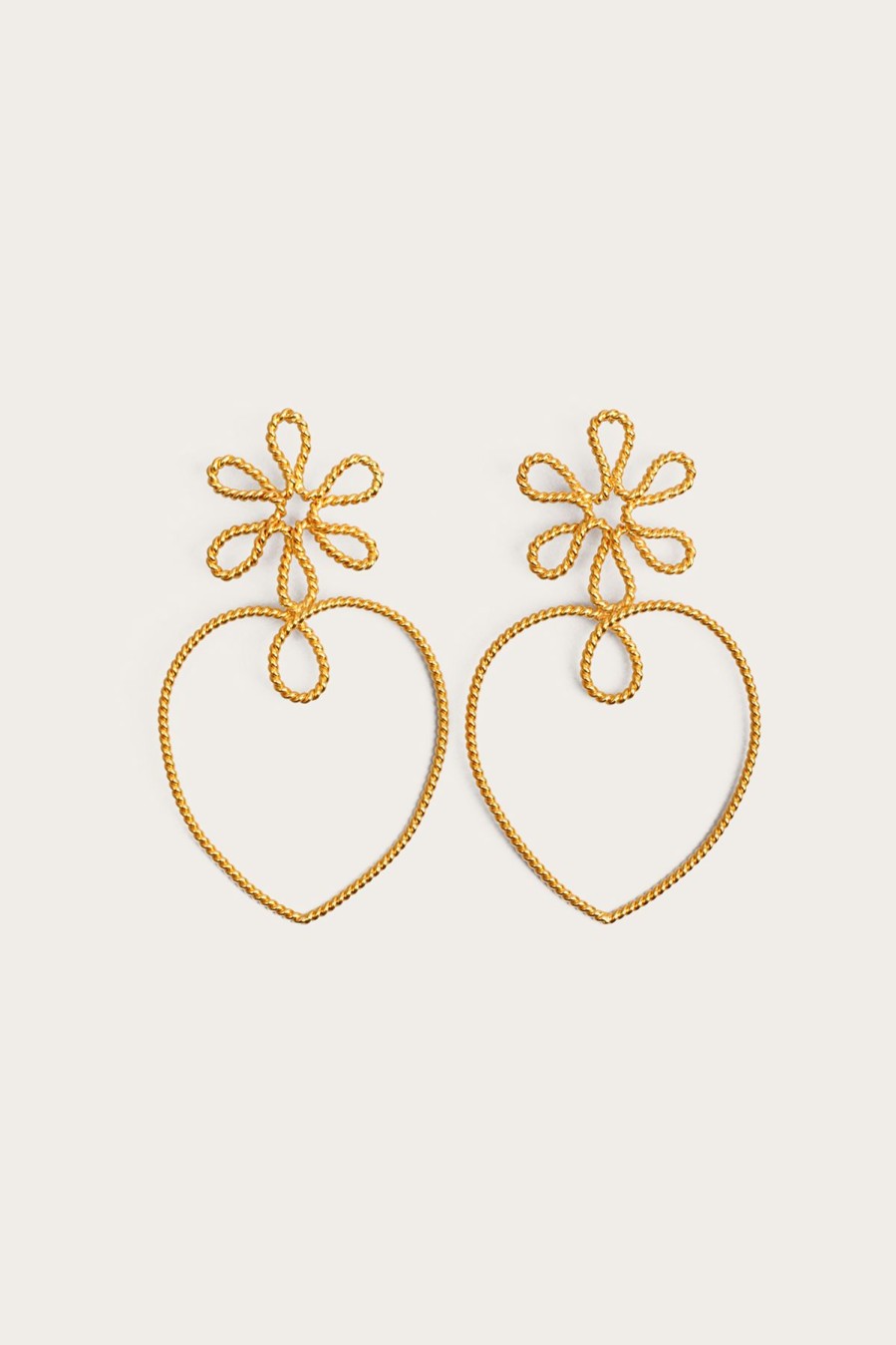 Best Vanina Flower Heart Earrings